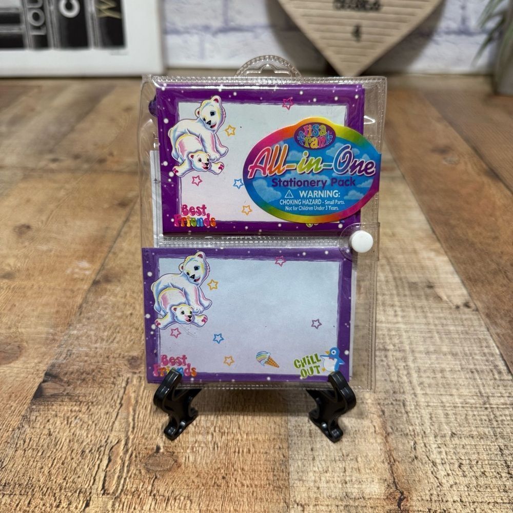 Vintage Lisa Frank Mini Stationery Set Glamour Bear New 90s
